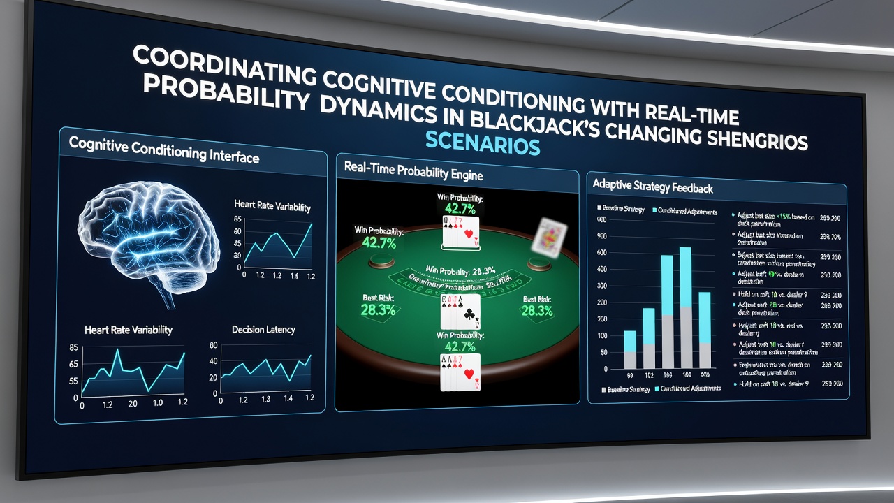 Visualisierung der Synchronisation mentaler Prozesse mit variablen Deckbedingungen während Blackjack-Sessions