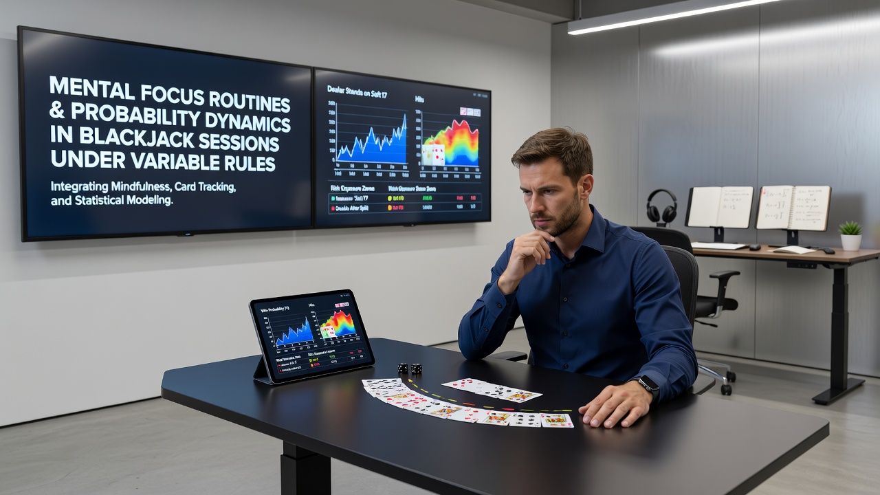 Illustration der Synchronisation von mentalen Routinen und Deck-Wahrscheinlichkeiten bei variablen Blackjack-Regeln