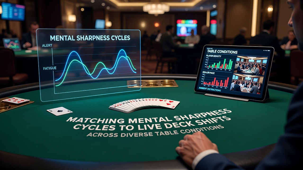Analyse von Deckverschiebungen und mentaler Fokussierung während einer Blackjack-Session