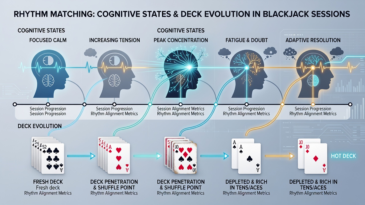 Visualisierung der Anpassung von Konzentrationsmustern an sich verändernde Deck-Zustände